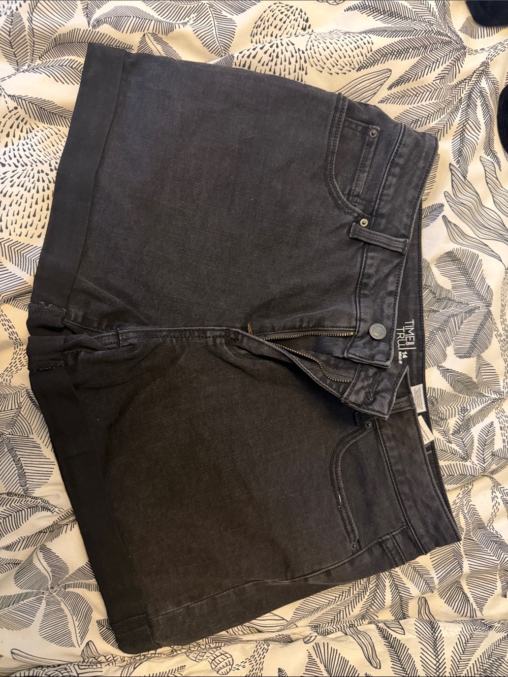 Time and Tru Black Denim Shorts